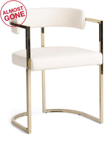 Rounded Faux Leather Dining Chair | TJ Maxx