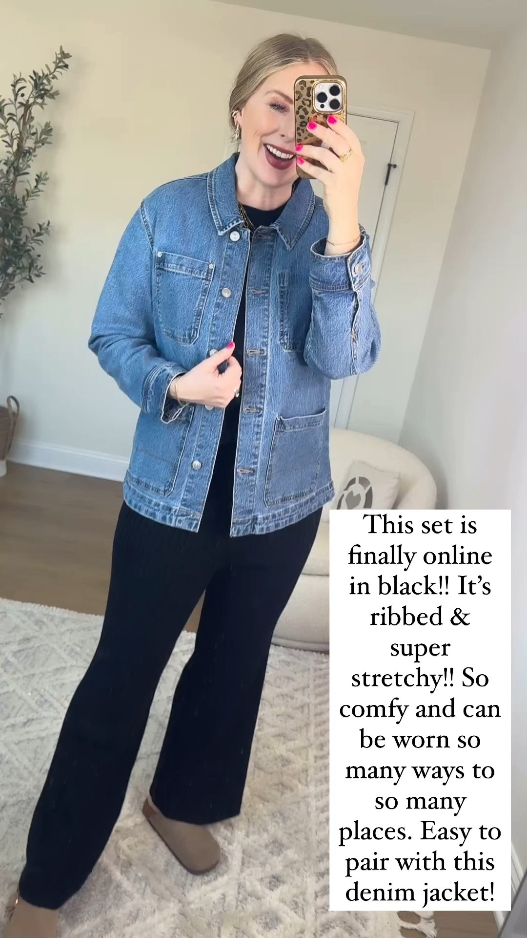 Walmart try on, time and tru, lounge set, denim jacket 

Medium in both 

#LTKWatchNow #LTKFindsUnder50 #LTKStyleTip