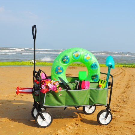 Collapsible Garden Wagon Folding Utility Beach Wagon Cart 150lbs Capacity Fishing Picnic Grocery Wag | Walmart (US)
