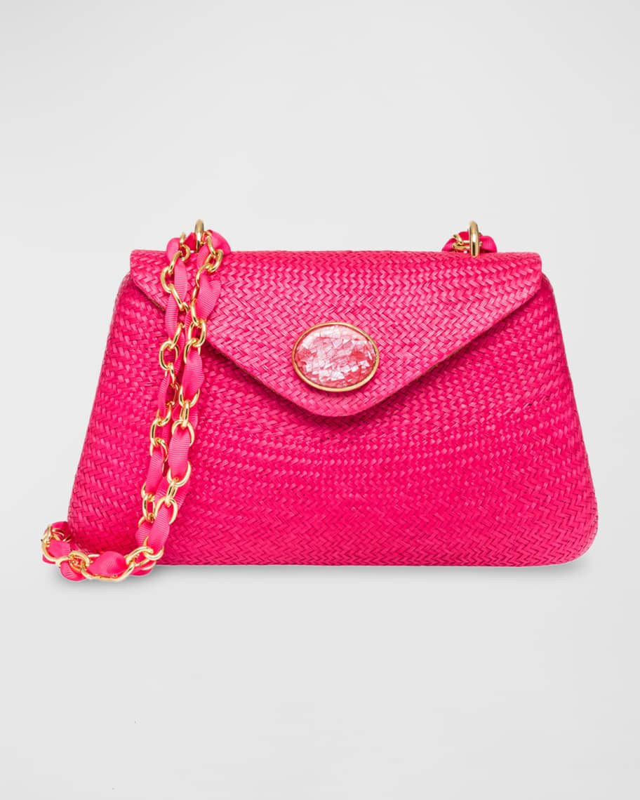 Rafe Rocio Straw Chain Shoulder Bag | Neiman Marcus