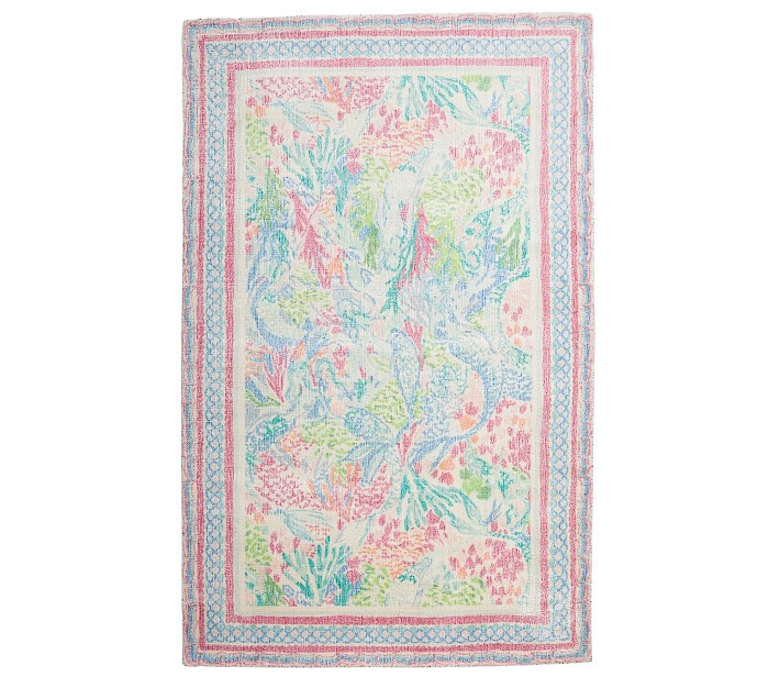 Lilly Pulitzer Mermaid Cove Rug | Pottery Barn Kids