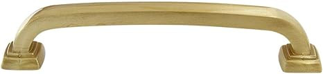 Hamilton Bowes Satin Brass Cabinet Hardware Pull Handle 128mm / 5" Center to Center Modern Gold V... | Amazon (US)