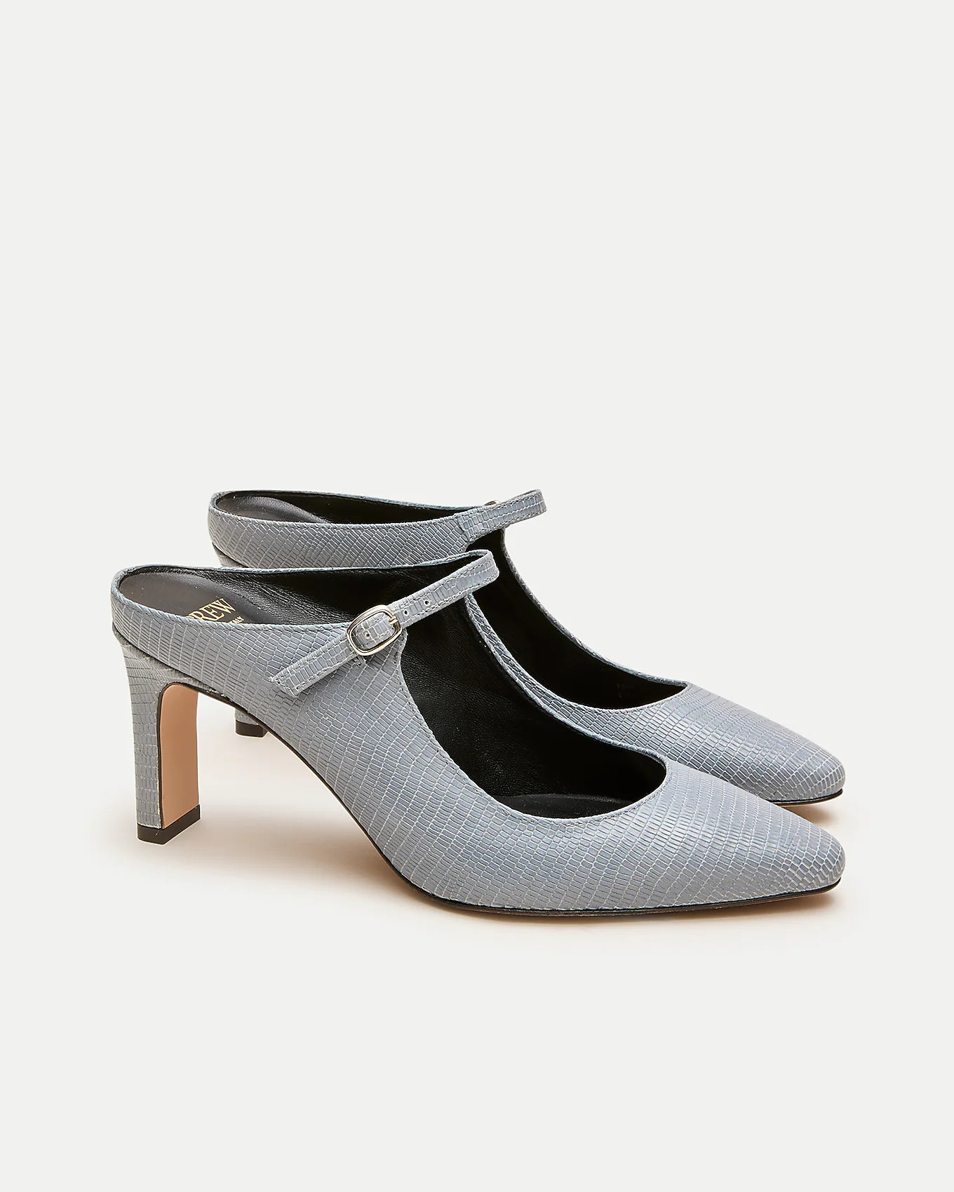 Mule pumps in lizard-embossed leather | J. Crew US