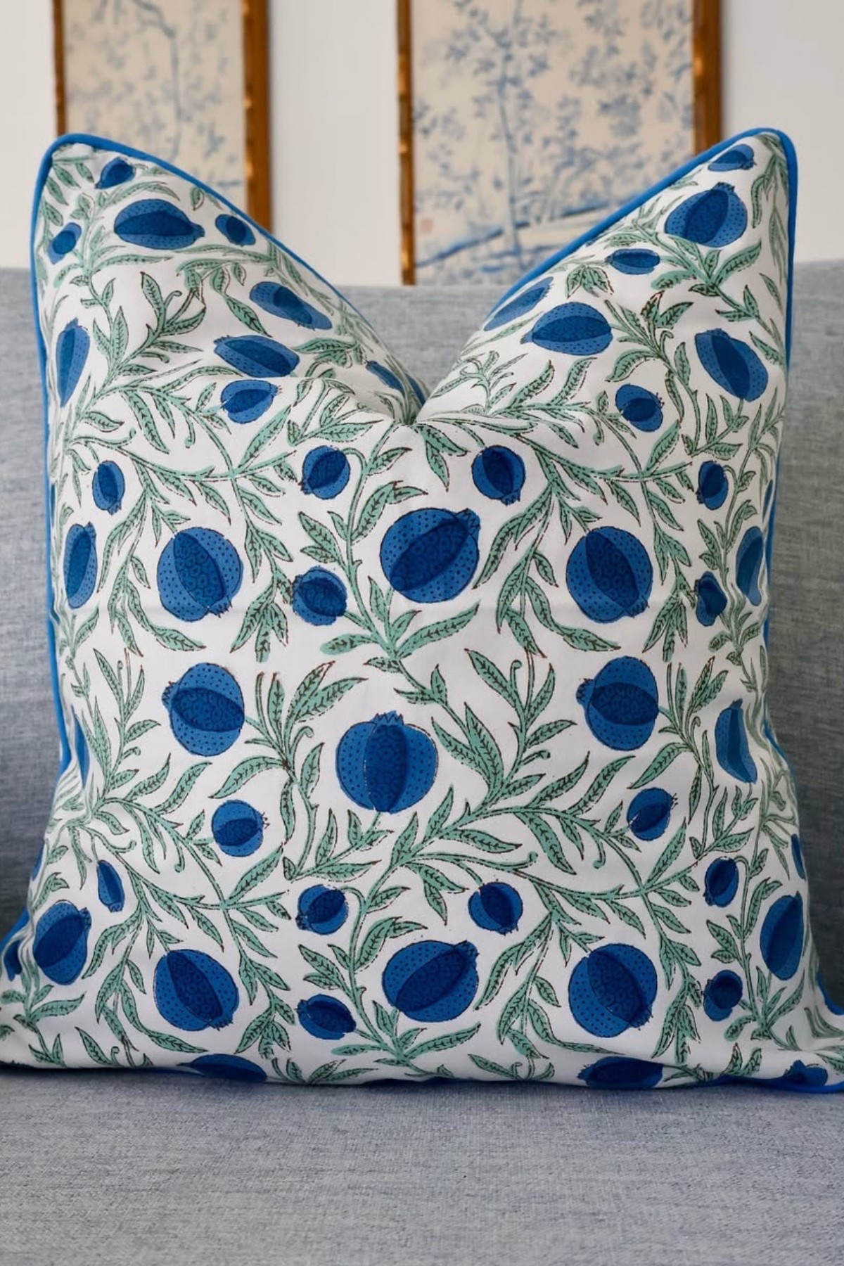 How stunning is this throw pillow? Use it in the living room, bedroom, and beyond! Easy to style and adds the perfect grandmillennial touch. 

#LTKHome