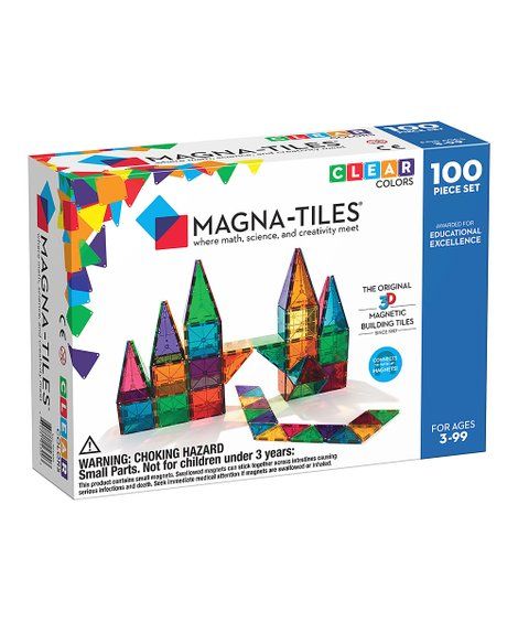 Magna-Tiles® | Magna-Tiles Clear Colors 100-Piece Building Set | Zulily
