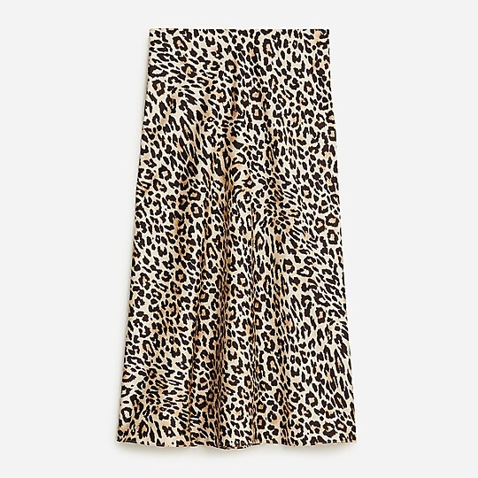 Gwyneth slip skirt in leopard | J. Crew US