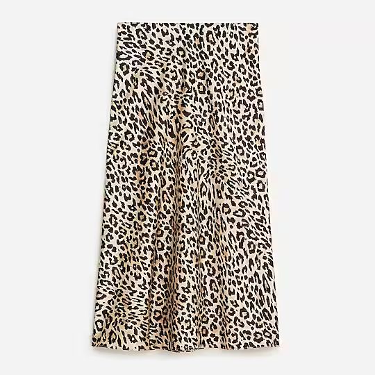 Gwyneth slip skirt in leopard | J.Crew US
