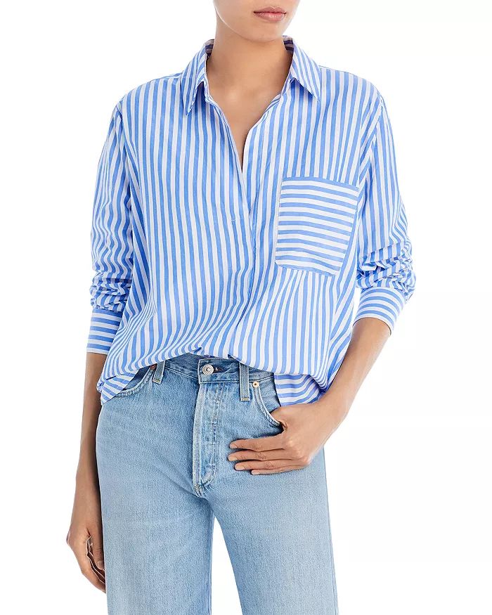 Thick Stripe Relaxed Fit Popover Shirt | Bloomingdale's (US)