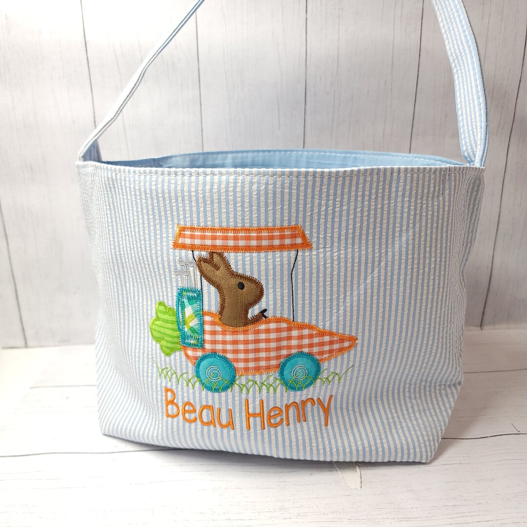 Personalized Easter Bucket, Applique Easter Bucket, Easter Basket With Name - Etsy | Etsy (US)