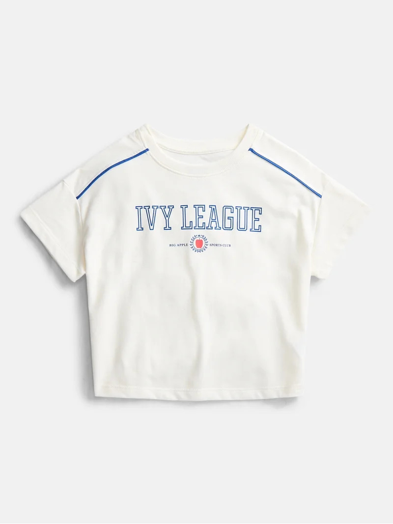 Wonder Nation Girls Graphic Tee with Short Sleeves, Sizes 4-10 | Walmart (US)