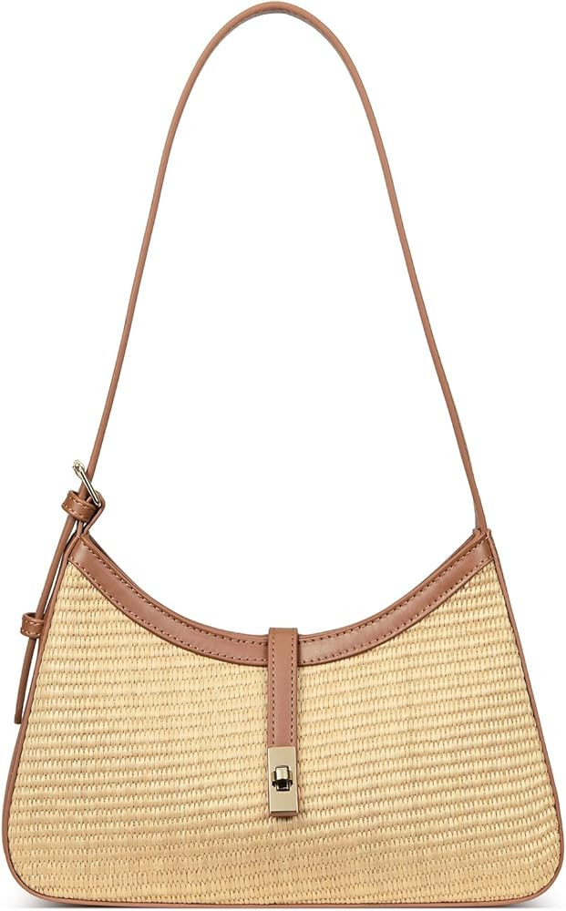 CLUCI Shoulder Bag for Women, Summer Purses for Women, Straw Handbag Hobo Bags Crossbody Purse wi... | Amazon (US)