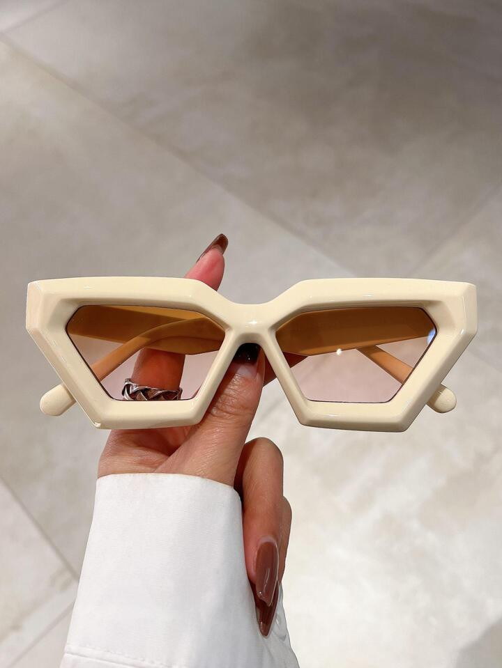 Geometric Frame Fashion Glasses | SHEIN