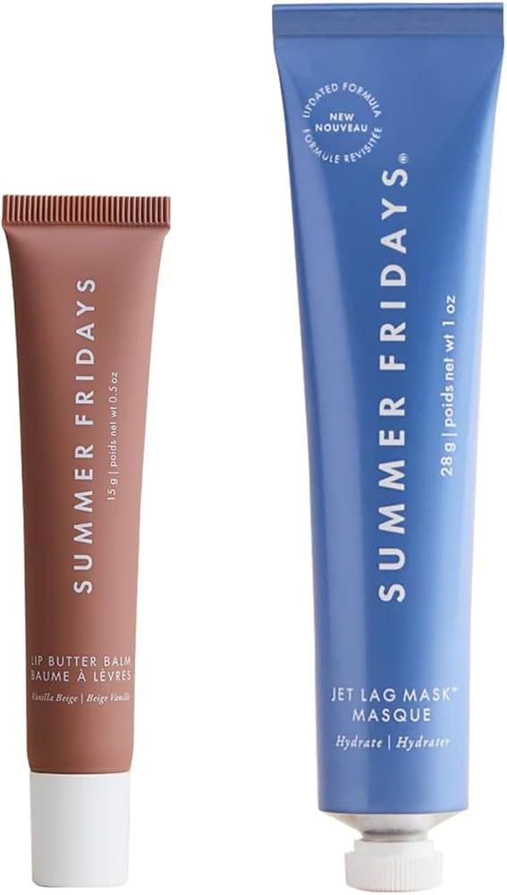 Summer Fridays Lip Butter Balm Hydrating Lip Mask - Shea Butter, Vegan - Vanilla Beige (0.5 Oz) +... | Amazon (US)