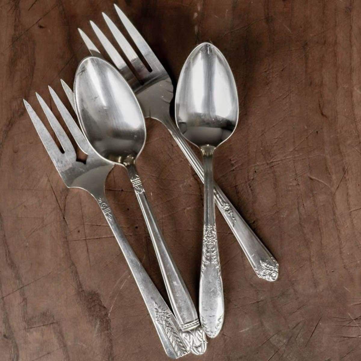 Vintage Serving Fork and Spoon | Elsie Green US