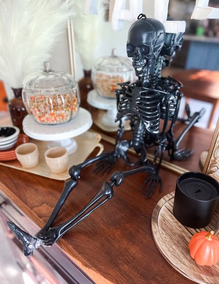 Halloween home decor is my happy place 😍 This 35 inch skeleton is just $13 and the black color makes Mr. Bones super chic, no? 💁🏻‍♀️ Scoop him up and bring him home! 

Halloween, Halloween home finds, Halloween decor, Halloween skeleton, skeleton home decor, Walmart Halloween, Walmart home decor

#LTKhome #LTKHalloween #LTKfindsunder50