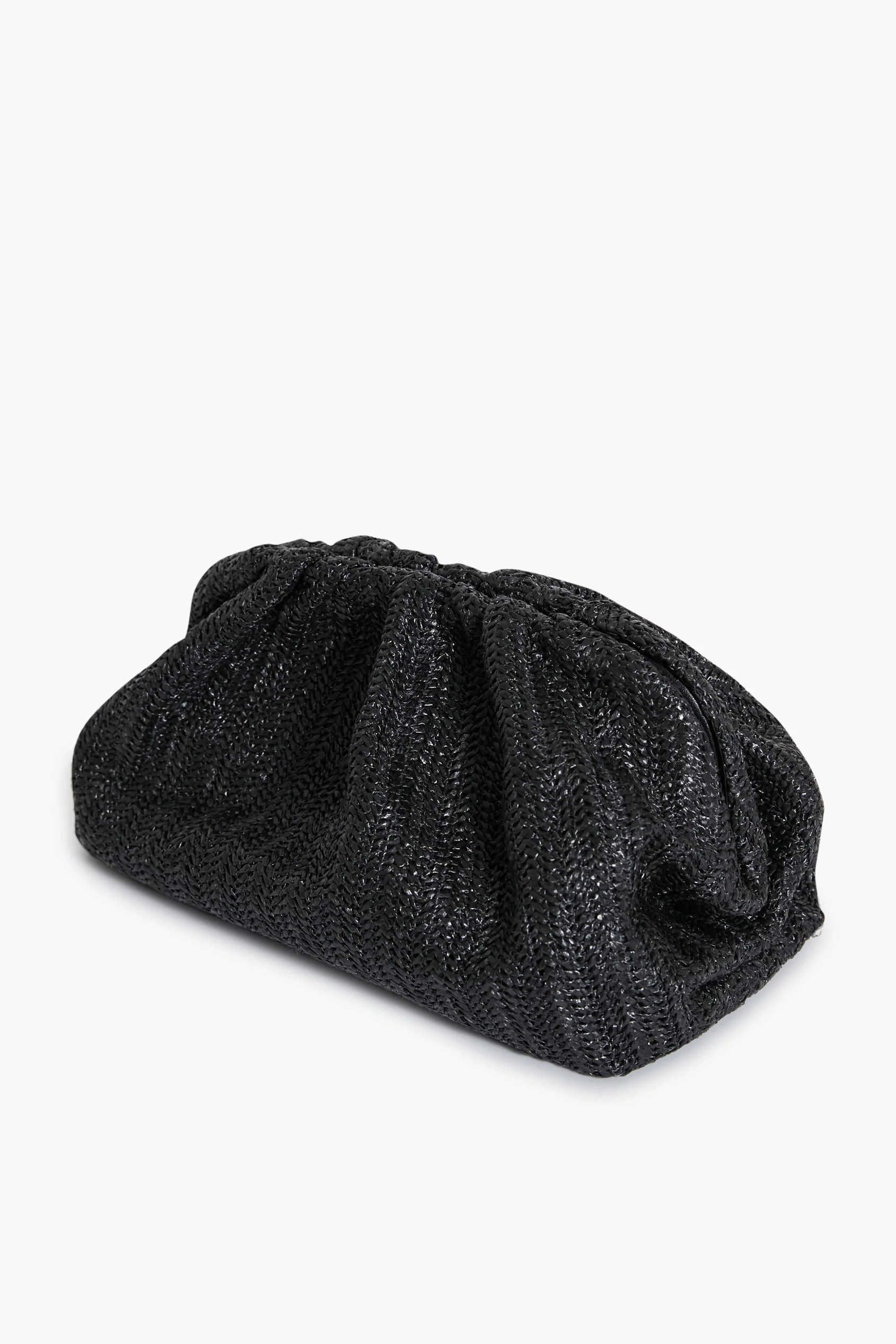 Black Raffia Slouchy Clutch | Tuckernuck (US)