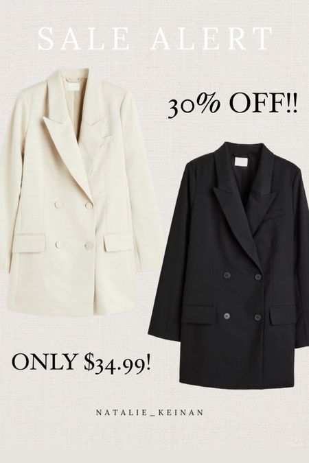 Black blazer dress only $34.99!! Beige blazer dress. 30% off H&M!! 



#LTKunder50 #LTKCyberweek #LTKHoliday