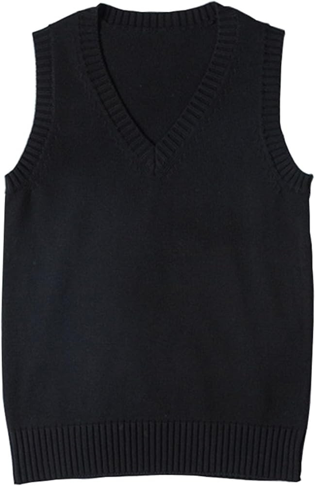 ZUEVI Women's Sweater Vest Classic V Neck Uniform Pullover Knitwear Tops Sleeveless Knitted Sweat... | Amazon (US)