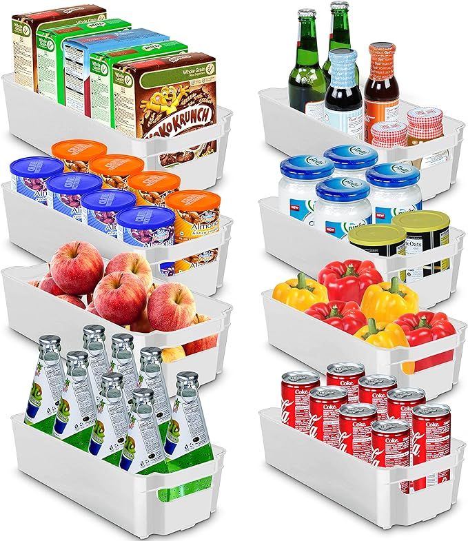 Utopia Home Pantry Organizer - Set of 8 Refrigerator Organizer Bins - Fridge Organizer for Freeze... | Amazon (US)