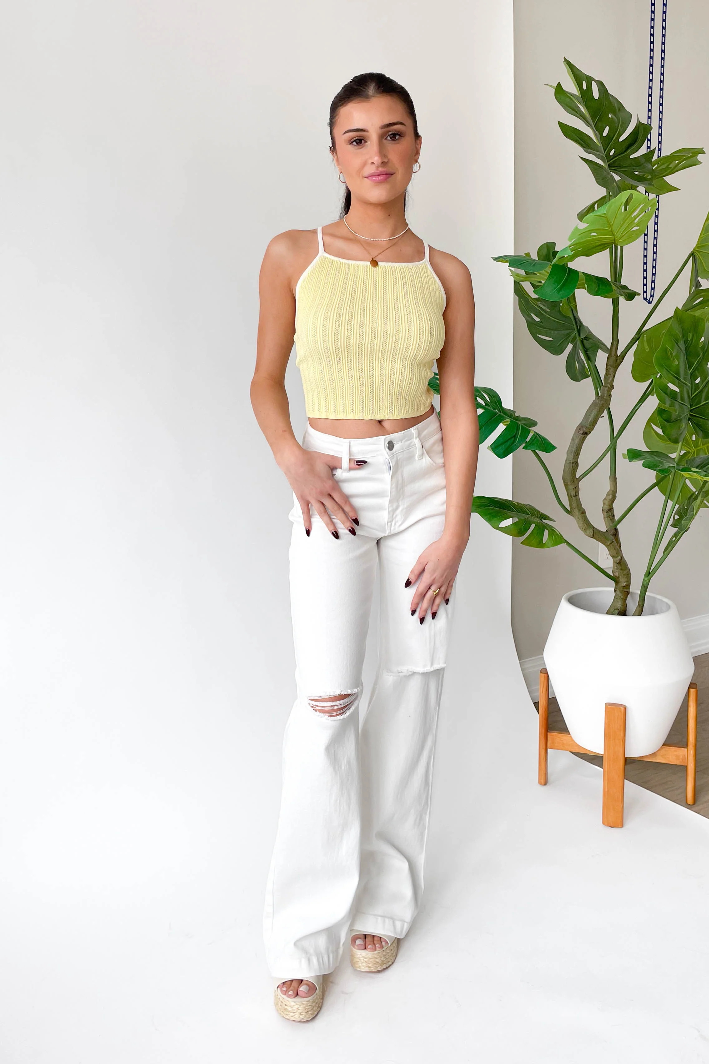 Cara Jeans in White | Grey Bandit