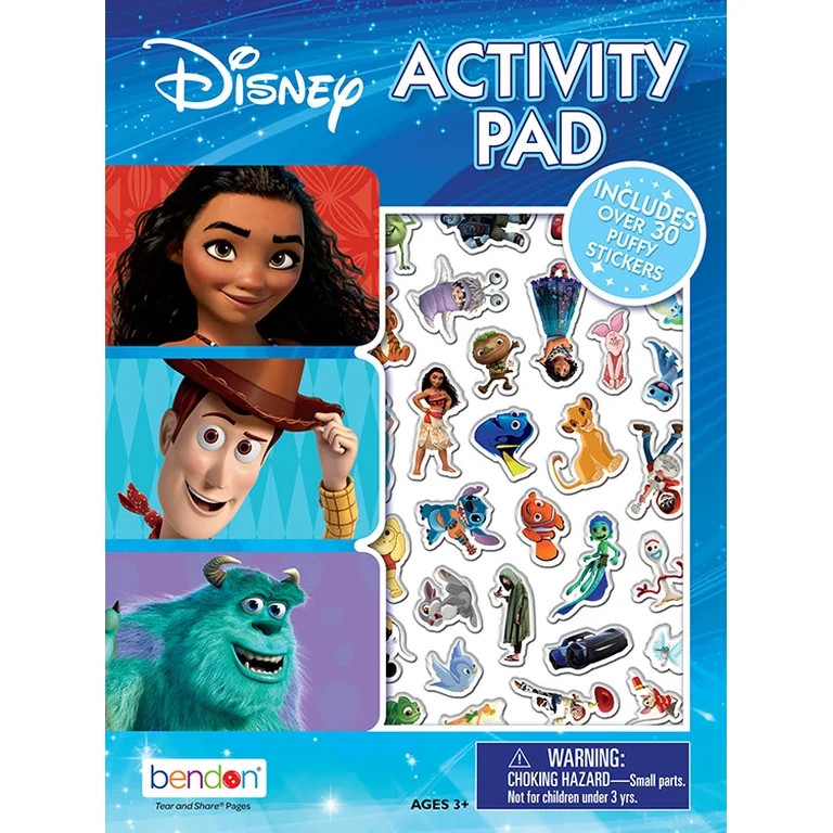Disney 32-Page Coloring and Activity Book with Puffy Stickers, by Bendon | Walmart (US)