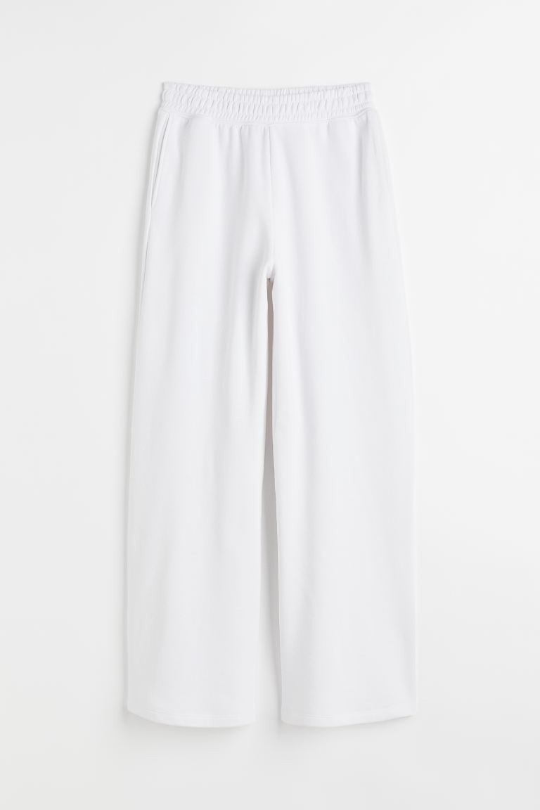 Wide-leg Joggers - White - Ladies | H&M US | H&M (US + CA)