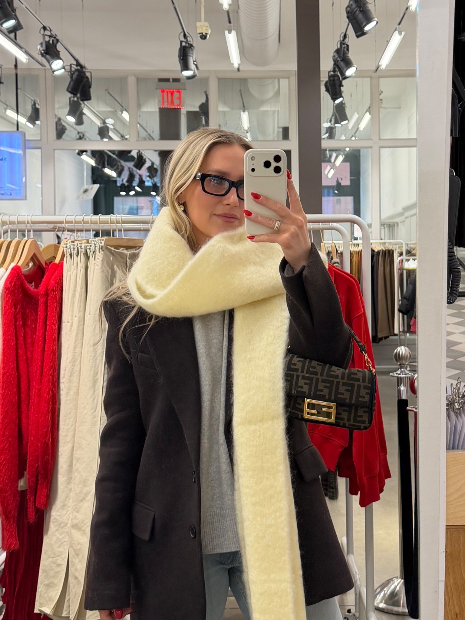 Susie’s daughter, Em here! I’ve never received so many compliments on glasses but I understand because I’m equally as obsessed 😎 I also tried on this butter yellow scarf and ordered it as soon as I got home 😍

#LTKgrwm #LTKootd #LTKdayinmylife