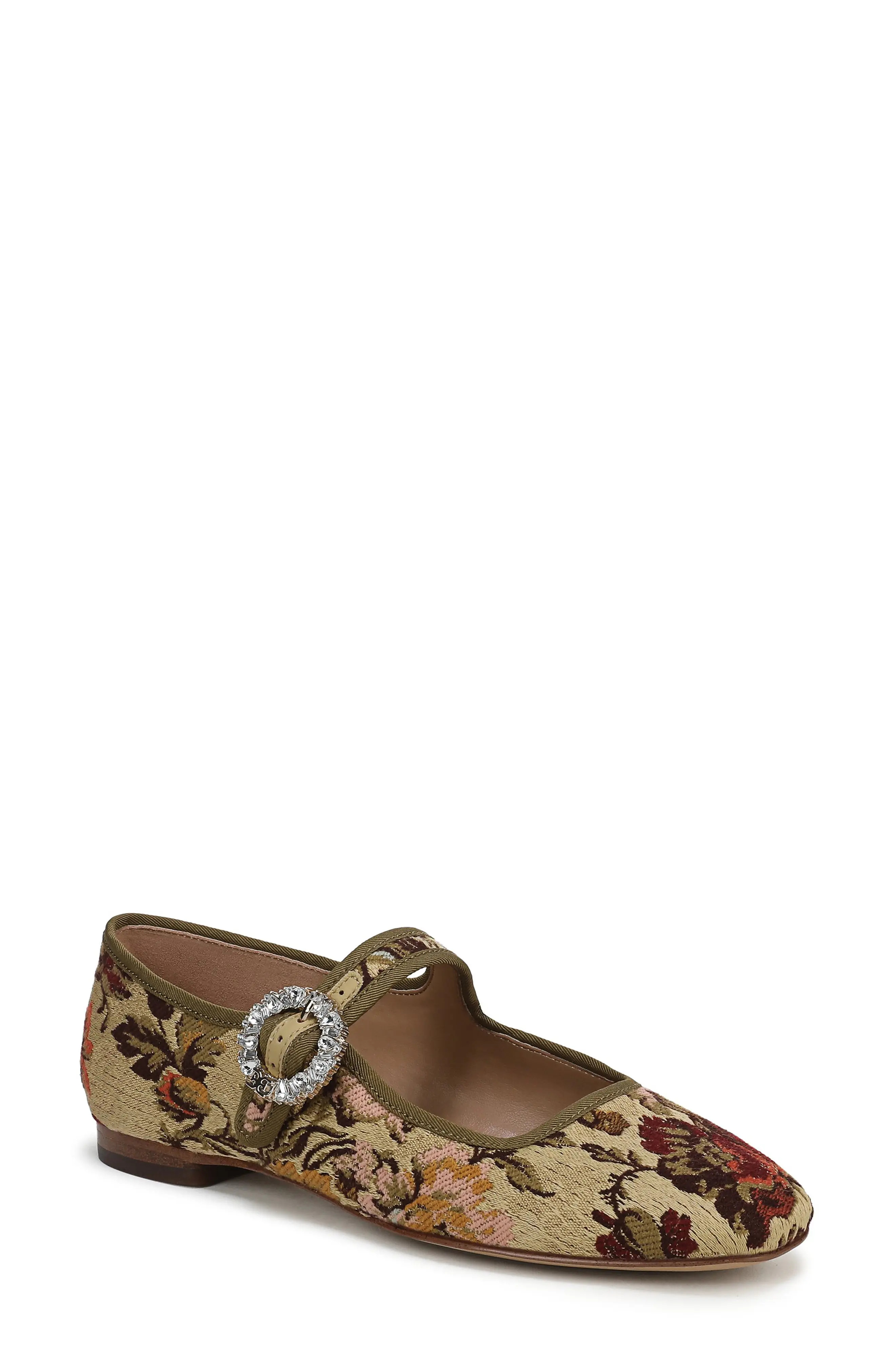Sam Edelman Michaela Glow Mary Jane Flat in Natural Multi at Nordstrom Rack, Size 7 | Nordstrom Rack