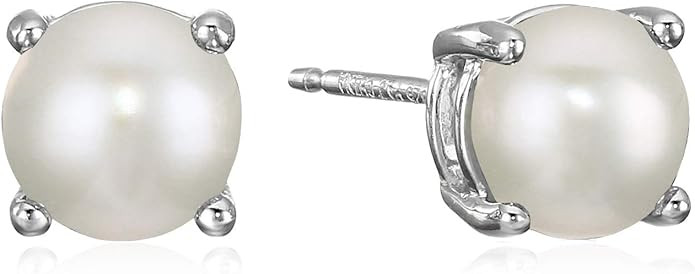 Amazon Essentials Sterling Silver Round Birthstone Stud Earrings | Amazon (US)