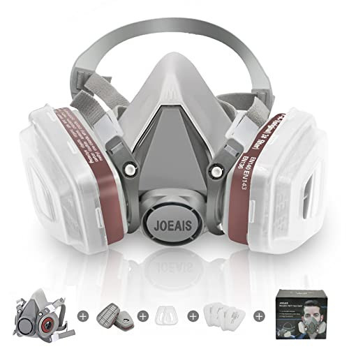 JOEAIS HAOX Large Half Facepiece Reusable Respirator 6200, Professional Organic Steam Respirator Widely Used in Paint Spray, Chemical, Woodworking | Amazon (US)