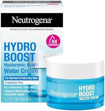 Neutrogena Hydro Boost Water Cream, 72 Hr Hydration for Normal/Extra Dry Skin, Fragrance Free, Fa... | Amazon (US)