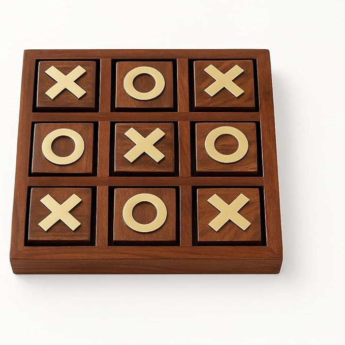 Wooden Tic Tac Toe Game | Wooden XO Blocks Game, Board Games, Travel Game, Christmas Party Game, ... | Amazon (US)