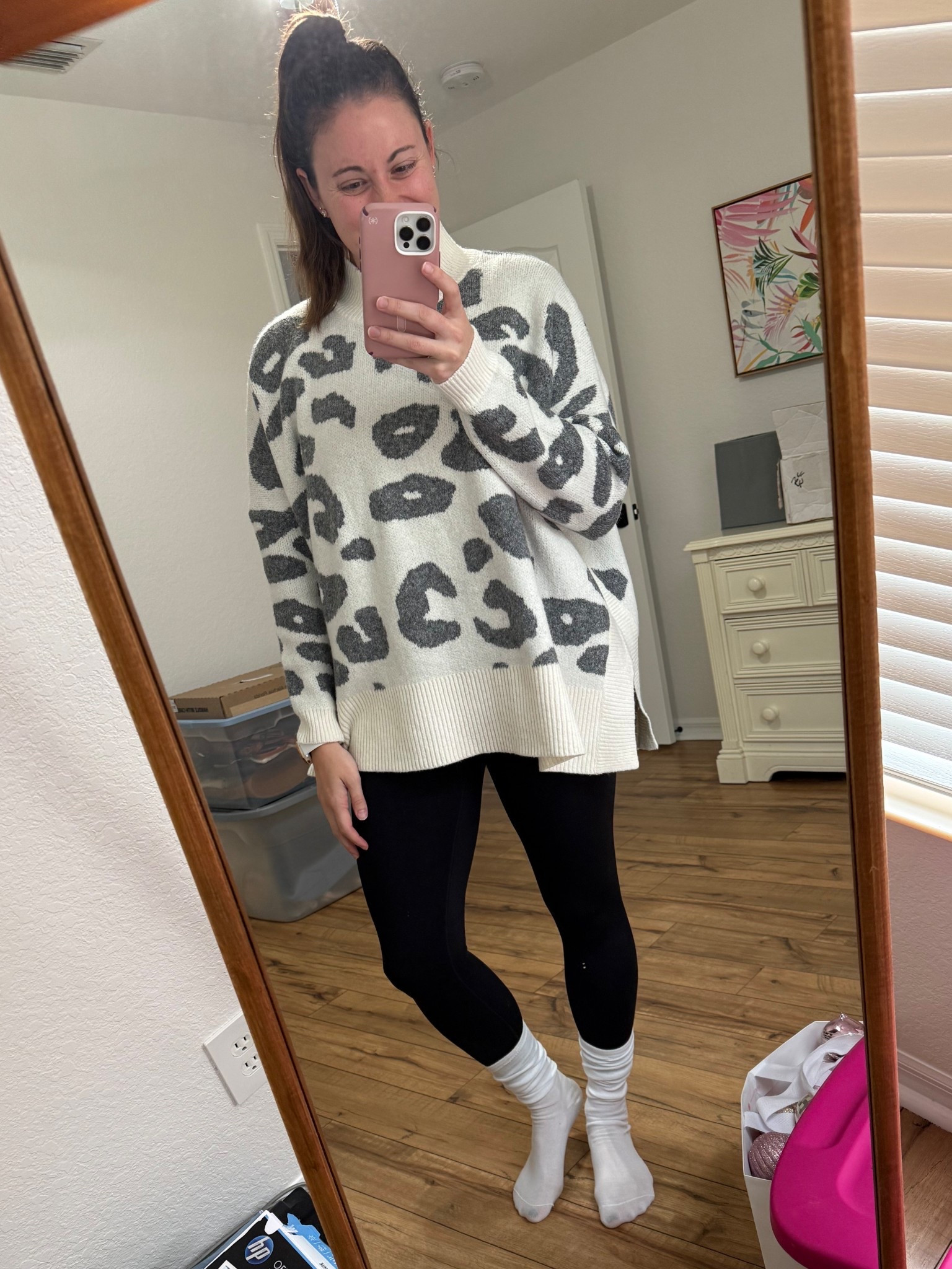 Cold weather in Florida means cozy sweaters, leggings and socks! I love a sweater from Impeccable Pig and this one is a great tunic length! Check out their sweaters for the season! 

#LTKSeasonal #LTKgrwm #LTKootd