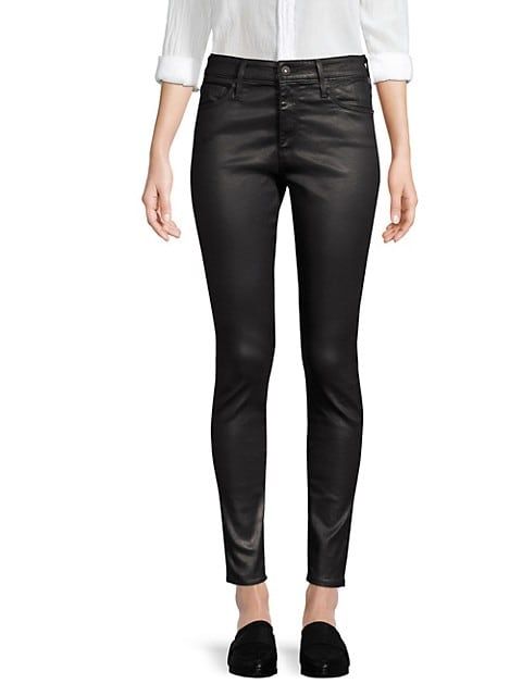 Farrah High-Rise Ankle Faux Leather Skinny Pants | Saks Fifth Avenue