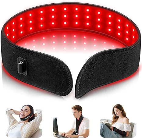 Red Light Therapy Belt for Body, Near Infrared Light Therapy for Face Neck 15W Wearable Red Light... | Amazon (US)