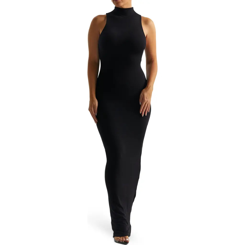 Naked Wardrobe Sleeveless Knit Maxi Dress in Black at Nordstrom, Size X-Small | Nordstrom