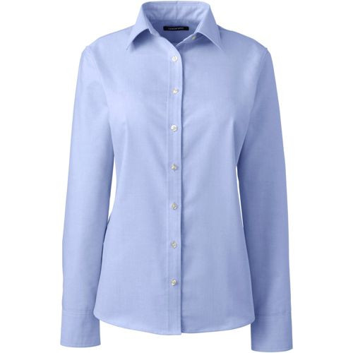 Women's Long Sleeve Oxford Shirt - Lands' End - Blue - XL | Lands' End (US)