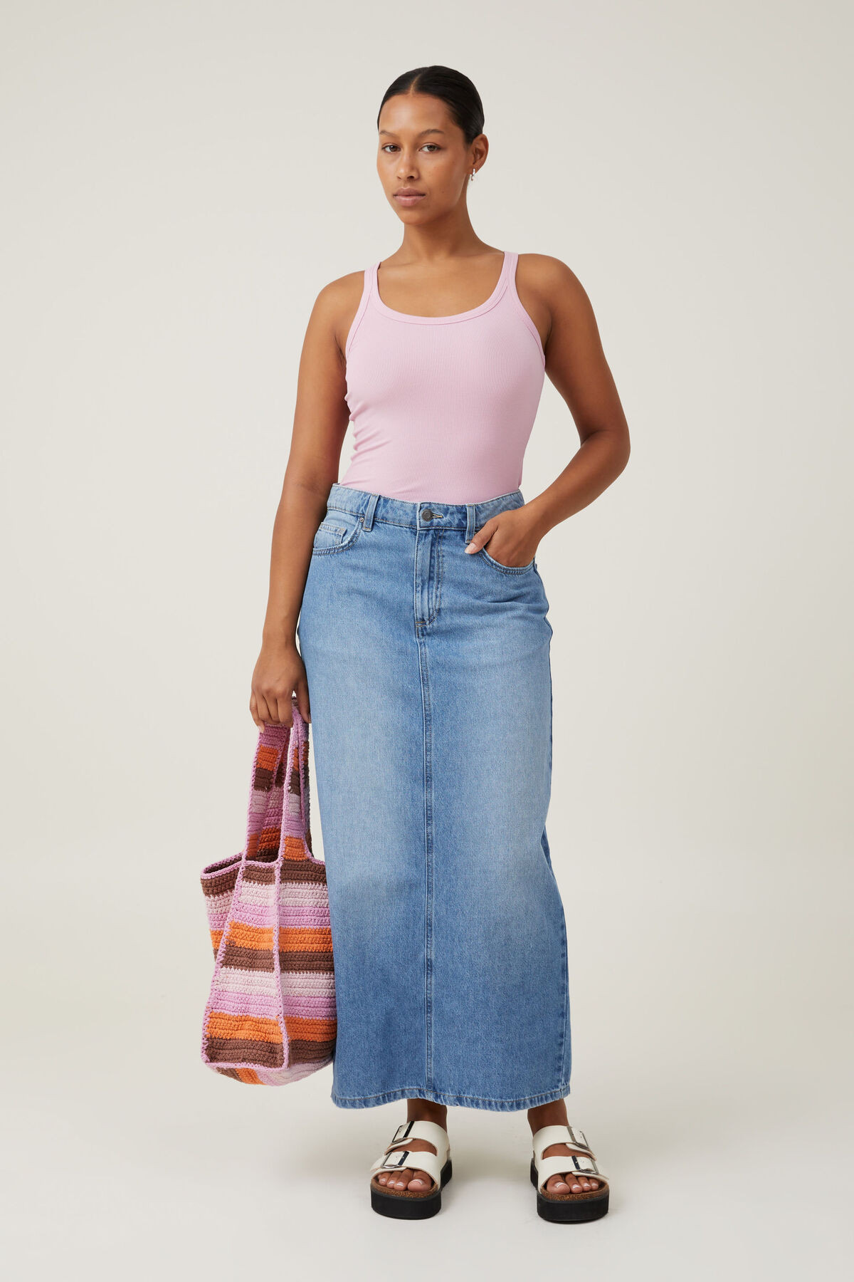 Staple Rib Scoop Neck Tank | Cotton On (ANZ)