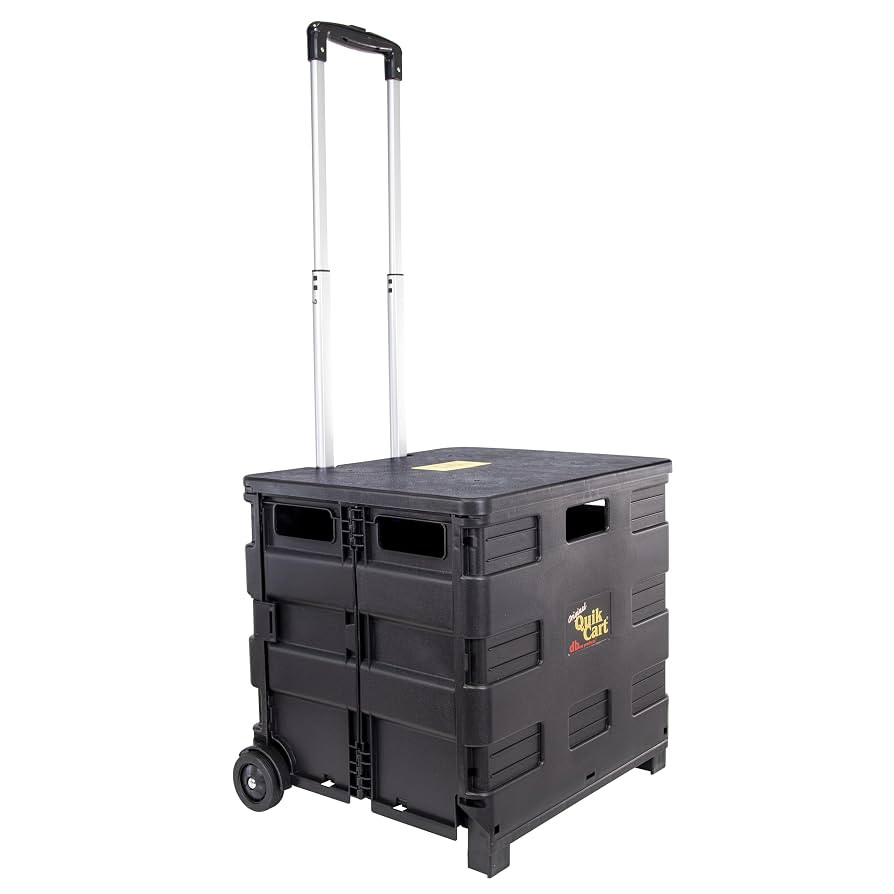 dbest products Quik Cart Collapsible Rolling Crate on Wheels for Teachers Tote Basket 80 lbs Capa... | Amazon (US)