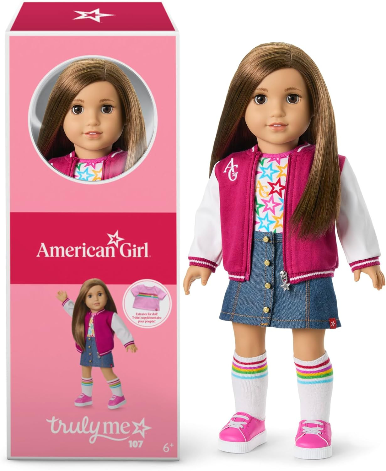 American Girl, Truly Me 18-inch Doll #107 with Brown Eyes, Straight Brown Hair, Light-to-Medium S... | Amazon (US)