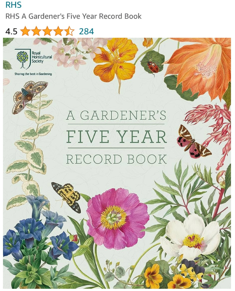 5 year garden record book 