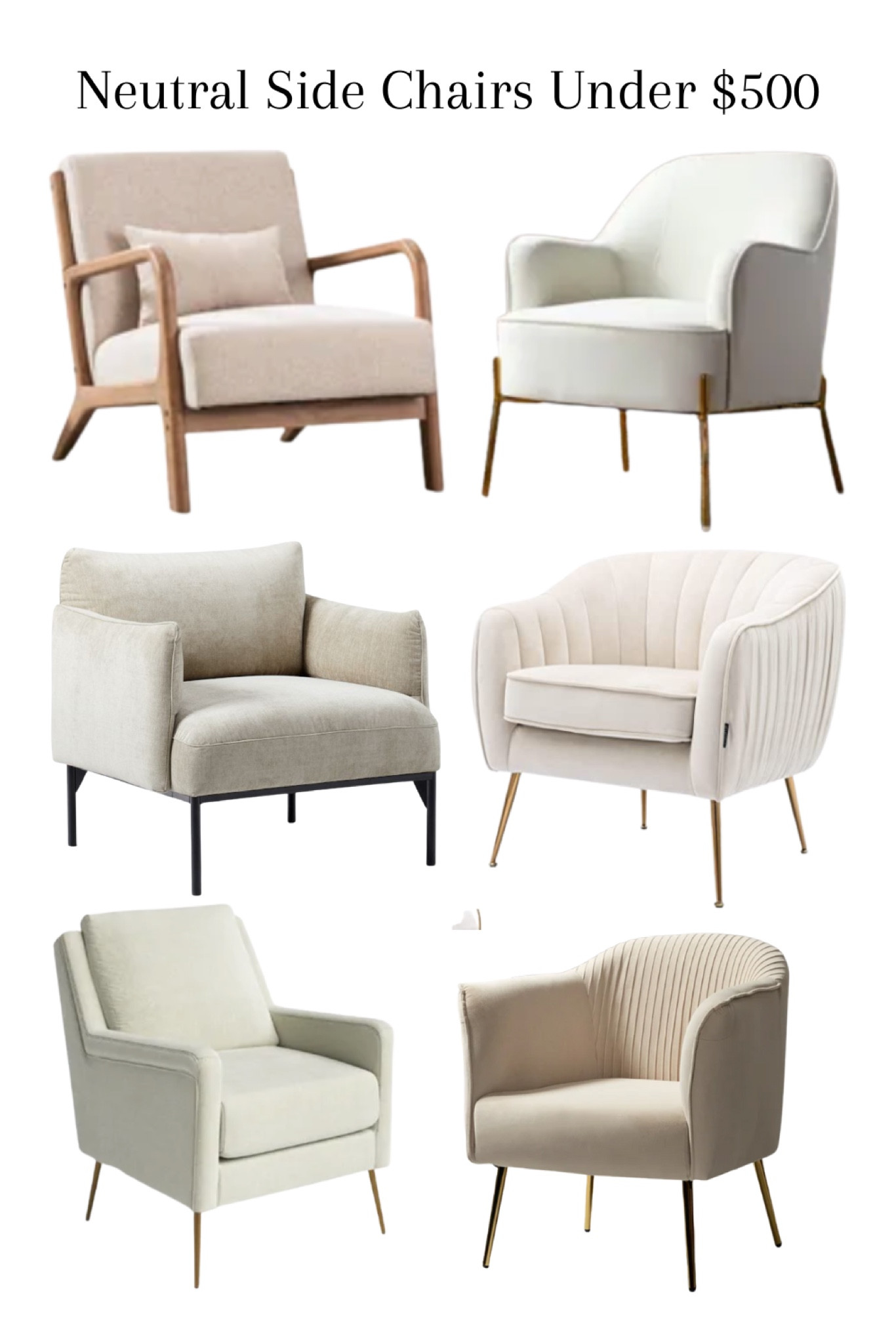 Neutral Side Chairs Under $500

#LTKFind #LTKstyletip #LTKhome