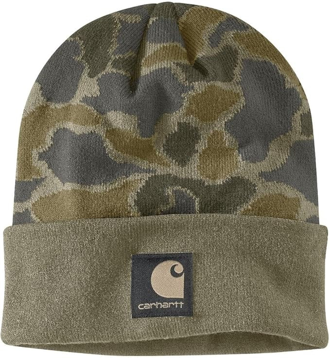 Carhartt Mens Knit Cuffed Camo Beanie | Amazon (US)