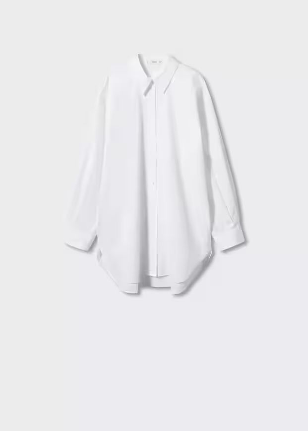 Cotton long shirt | MANGO (US)