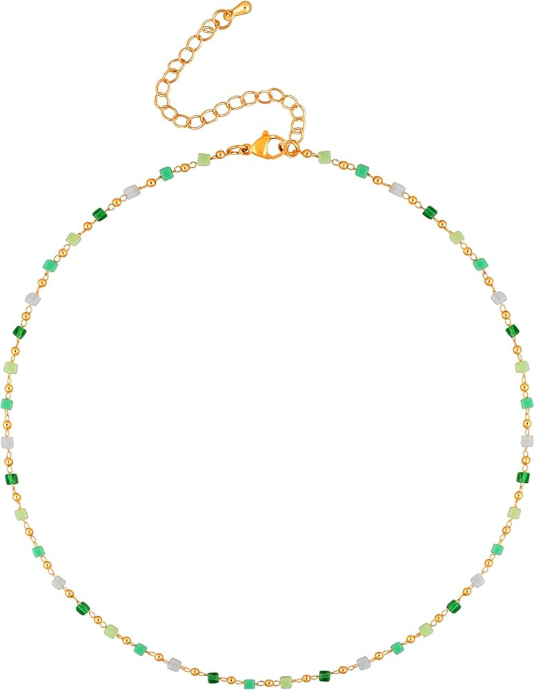 Sacina Trendy Beaded Choker Necklace, Boho Necklace, Hippie Necklace, Summer Necklace, Beach Neck... | Amazon (US)