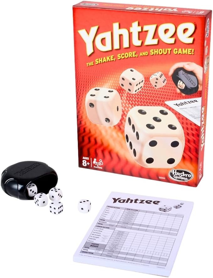 Hasbro Yahtzee Classic Game, Dice Games Clear Printing with Correct Scoring Instruction | Amazon (US)