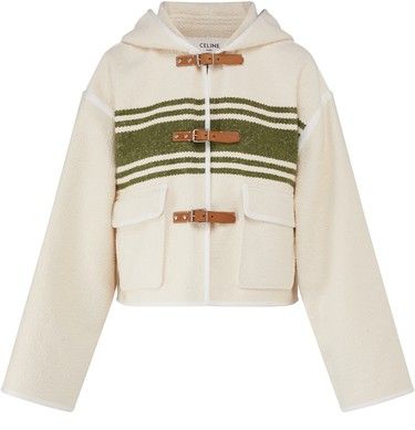 Hooded cardigan in striped tweed - CELINE | 24S (APAC/EU)