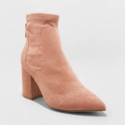 Women's Cornelia Microsuede Pointed Sock Bootie - A New Day™ | Target
