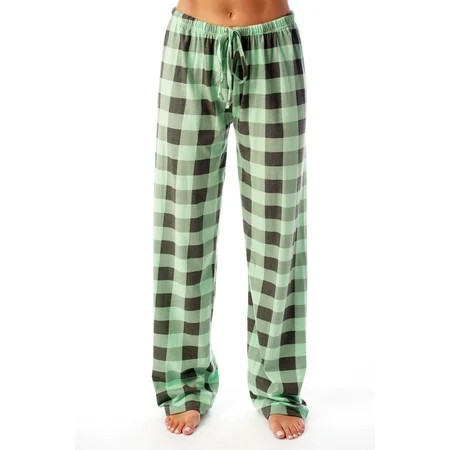 Women Buffalo Plaid Pajama Bottoms with Pockets Drawstring Plaid Sleepwear Pants Loose Stretch Loung | Walmart (US)