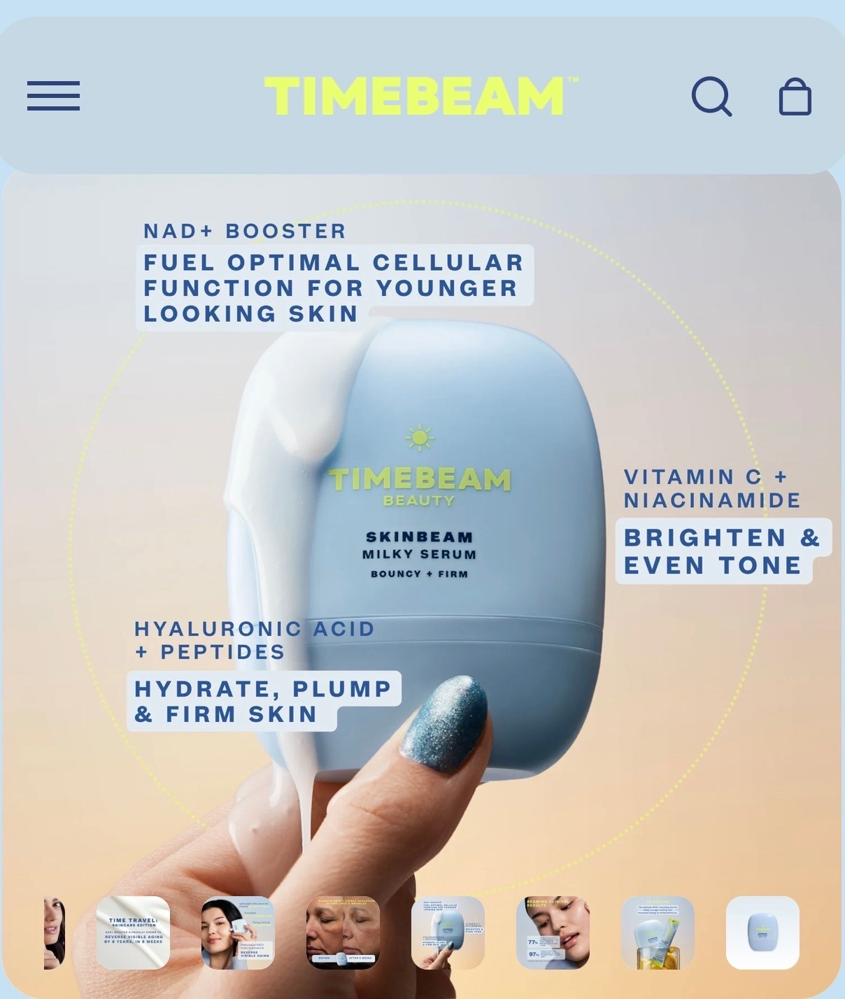 @TIMEBEAM Beauty anniversary sale! 25% off. I’m stocking up on all my favorites. Including the milky serum! We could all use an NAD booster. Clinically proven to reverse signs of aging in as little as 8 weeks!

#LTKBeauty #LTKmomlife #LTKmorningroutine